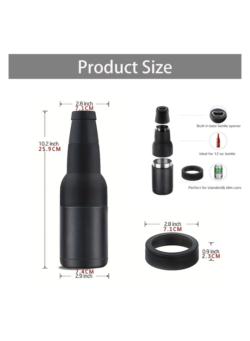 CMGTYYD Coke Cooler - 3 in 1 Coke Bottle and Can Cooler with Bottle Opener, 12 oz. Ultra Thin Can Soda Bottle Insulator Retainer, Vacuum Insulated Double Wall Stainless Steel - Image 2