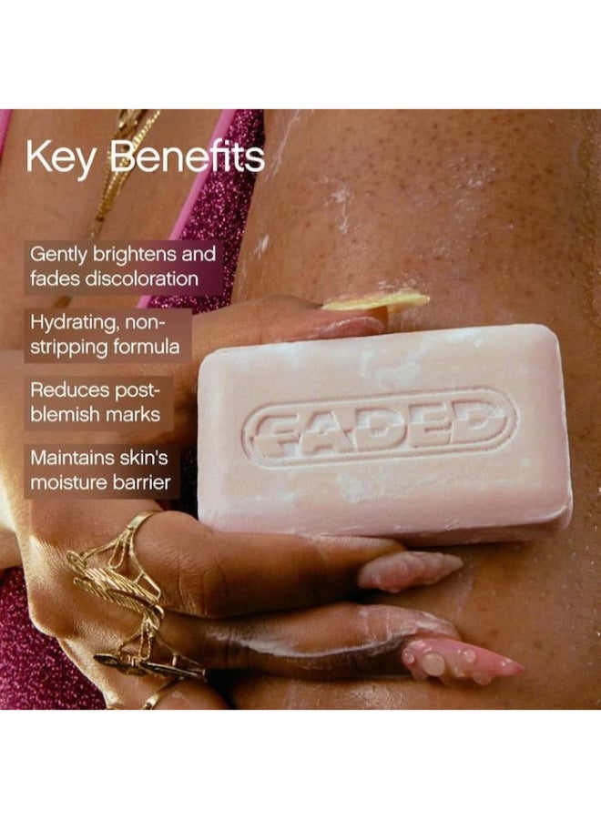 TOPICALS Faded Cleansing Bar for Face and Body Kojic Acid Vitamin C Lactic Acid Moisturizes Vegan FragranceFree Safe for Sensitive Skin 2 Pack - Image 3