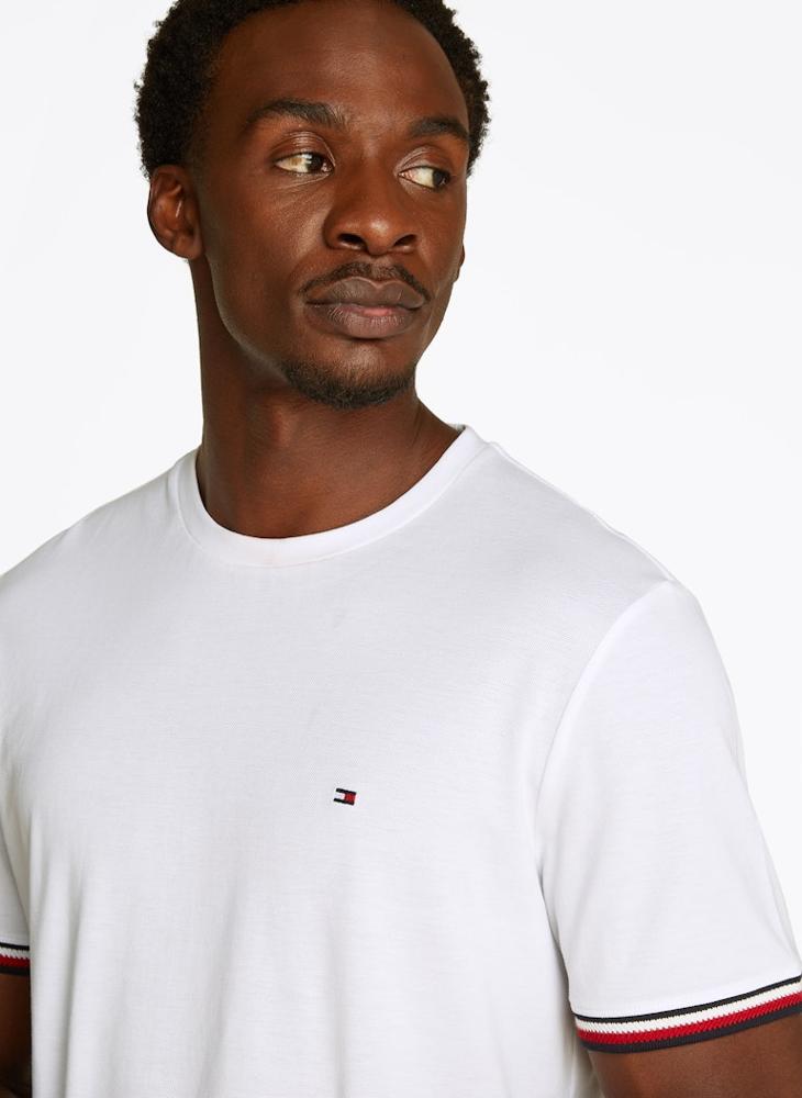 TOMMY HILFIGER Global Stripe Cuff T-Shirt  - Image 3