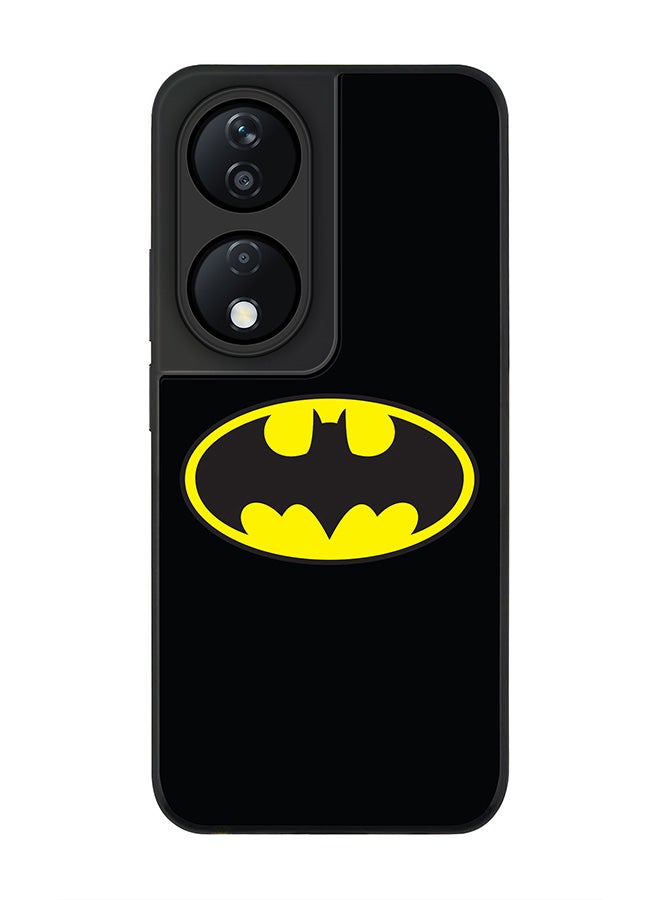 Stylizedd Rugged Black Edge Case for Honor X7b, Slim fit Soft Case Flexible Rubber Edges Anti Drop TPU Gel Thin Cover -  The Bat - Image 1