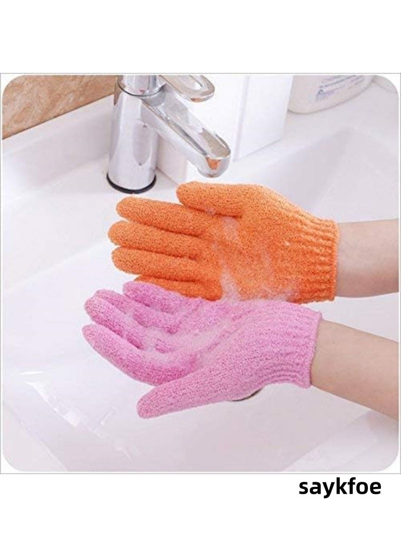 saykfoe [10 Pieces] Exfoliating Gloves, Bath Gloves - Premium Scrub Wash Mitt for Shower, Spa, Massage and Body Scrubs, Spa Exfoliation Accessories for Men and Women (5 Pairs)  - Image 2