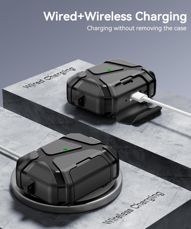 TNSNK for AirPods Pro 3rd Case (2025 New),Secure Lock & Phone Stand Design Compatible with Airpods Pro 3 Generation Cover with Cleaner Kit-Balck - Image 5