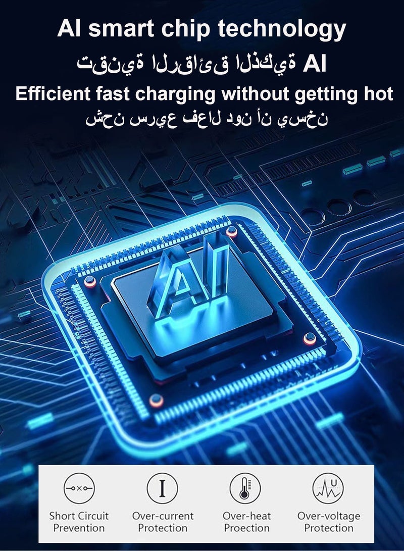 general 50W For iPhone Charger Dual Type C Port With 1M Fast Lightning Cable Quick Charging USB C Plug Compatible With New iPhone 14/14Pro/14Pro Max/14 Plus/13Pro Max /13 Pro/13/12/11/XS iPad Mini 6/ iPad Pro - Image 5