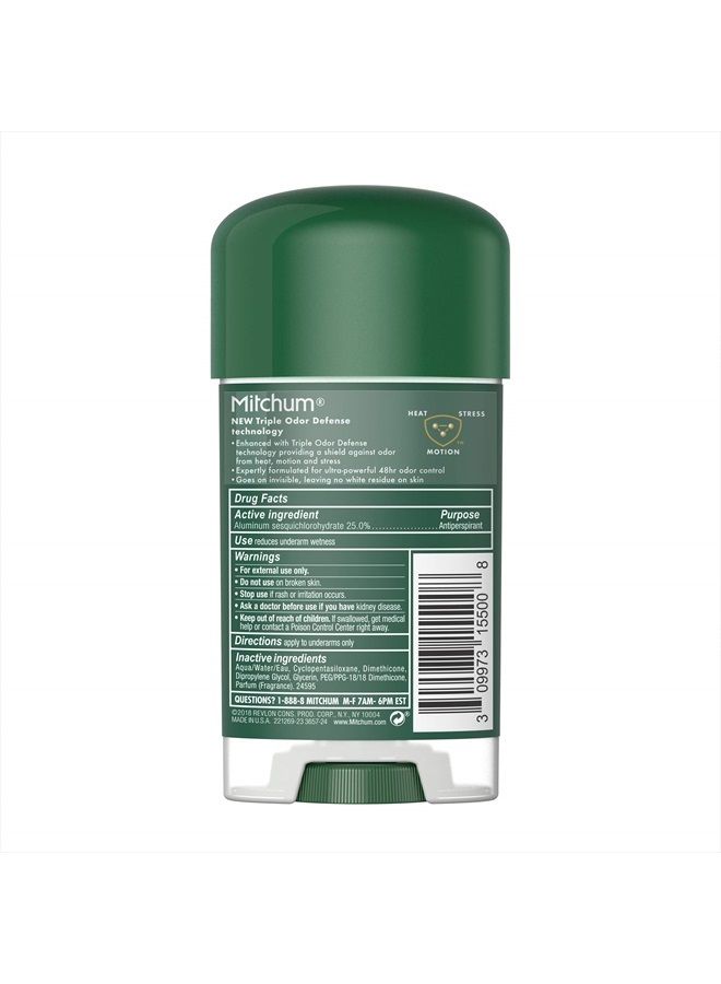 Mitchum Deodorant Mens Gel Unscented 2.25oz (2 Pack) - Image 4