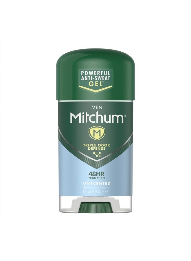 Mitchum Deodorant Mens Gel Unscented 2.25oz (2 Pack) - Image 1