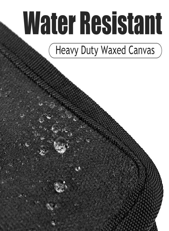 Baizoy Field Notes Notebook Cover for 6.7 X 9.8 Inch with A5 Journal Cover Notebook Zipper Pocket Planner for Pen Holder,Water Resistant Cover Notebooks Sketchbook,Waterproof Waxed Canvas (Black) - Image 3