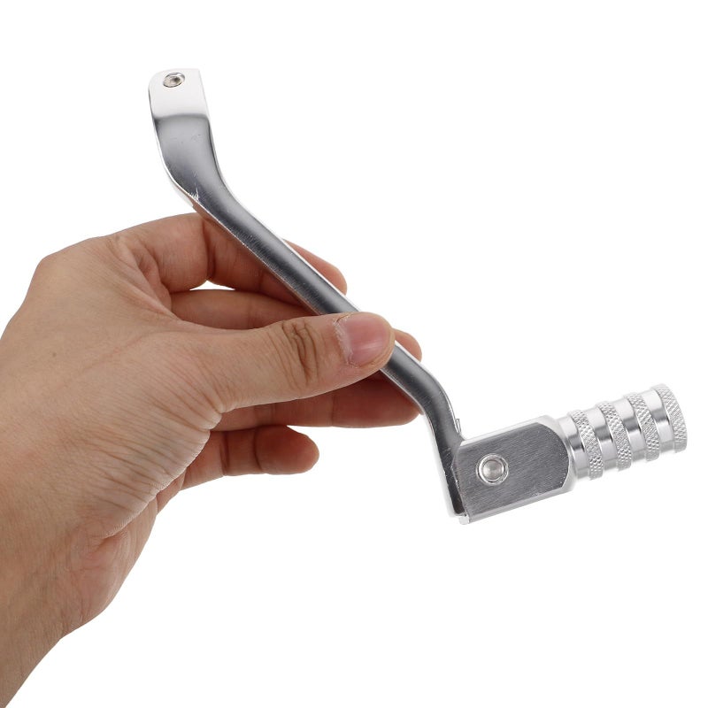 Motorcycle Aluminum Alloy Gear Shift Lever Pedal Silver Single Gear Shifter Compatible Replacement Control for Riding Repair - Image 4