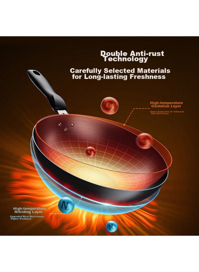 Joyoung Cast Iron Wok, Non-coated Deep Stew Pot, Household Cooking Pan, Compatible With Induction And Gas Stoves, 34cm - Image 3