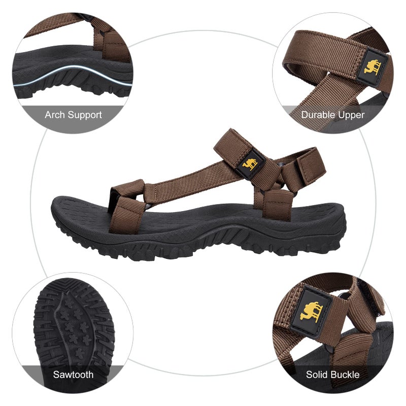 CAMEL CROWN Hiking Sport Sandals for Men Anti-skidding Water Sandals Comfortable Athletic Sandals for Outdoor Wading Beach Brown 9.5 - Image 5
