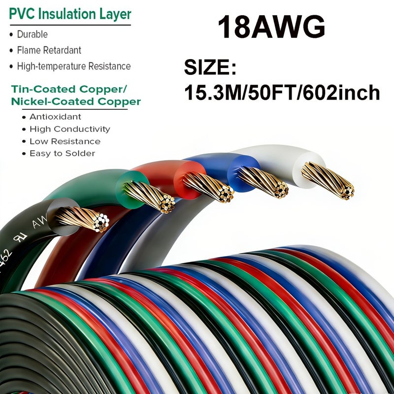 5 Pin 18 AWG Low Voltage 5 Conductor Extension Cable 602.36 Inch For FCOB COB 5050 SMD RGBW Color Changing LED Tape Rope Lights - Image 3