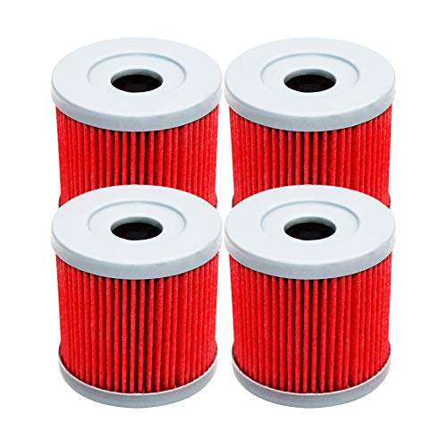 Yerbay 4 Pack Yerbay Oil Filter for Suzuki DRZ400 2000-2017 LTZ400 QuadSport 2003-2016 LTR450 QuadRacer for ARCTIC CAT DVX400 2004-2008 for KAWASAKI KFX400 2003-2006 KLX400R KLX400SR 2013 - Image 1