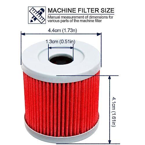 Yerbay 4 Pack Yerbay Oil Filter for Suzuki DRZ400 2000-2017 LTZ400 QuadSport 2003-2016 LTR450 QuadRacer for ARCTIC CAT DVX400 2004-2008 for KAWASAKI KFX400 2003-2006 KLX400R KLX400SR 2013 - Image 2