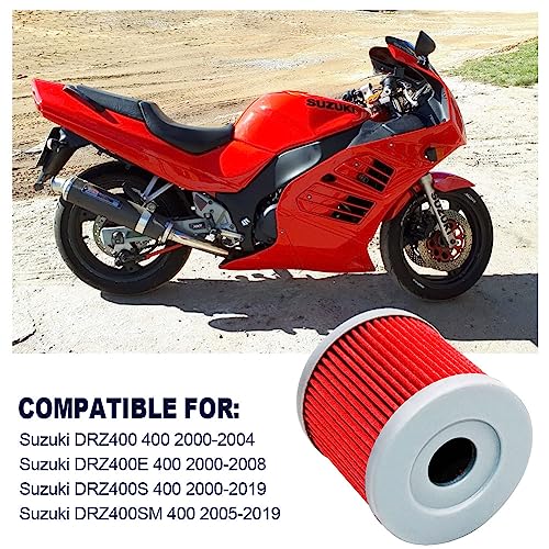 Yerbay 4 Pack Yerbay Oil Filter for Suzuki DRZ400 2000-2017 LTZ400 QuadSport 2003-2016 LTR450 QuadRacer for ARCTIC CAT DVX400 2004-2008 for KAWASAKI KFX400 2003-2006 KLX400R KLX400SR 2013 - Image 4