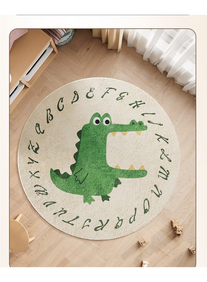 Betaoby 100cm/39inch Kids Cartoon Crocodile Alphabet High Pile Rug, Soft & Thick Printed Carpet for Playroom, Nursery & Bedroom, Multiple Colors - Image 3