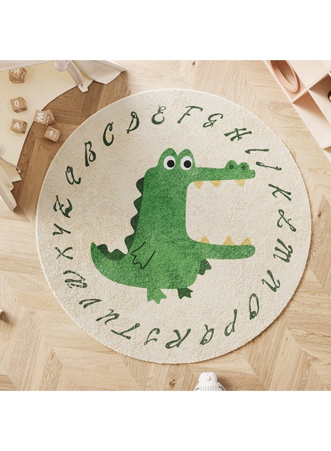 Betaoby 100cm/39inch Kids Cartoon Crocodile Alphabet High Pile Rug, Soft & Thick Printed Carpet for Playroom, Nursery & Bedroom, Multiple Colors - Image 2