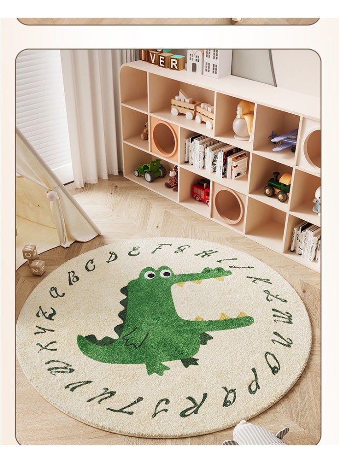 Betaoby 100cm/39inch Kids Cartoon Crocodile Alphabet High Pile Rug, Soft & Thick Printed Carpet for Playroom, Nursery & Bedroom, Multiple Colors - Image 4