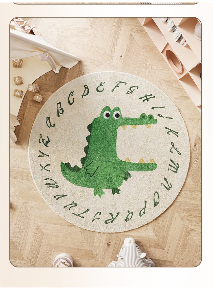 Betaoby 100cm/39inch Kids Cartoon Crocodile Alphabet High Pile Rug, Soft & Thick Printed Carpet for Playroom, Nursery & Bedroom, Multiple Colors - Image 5