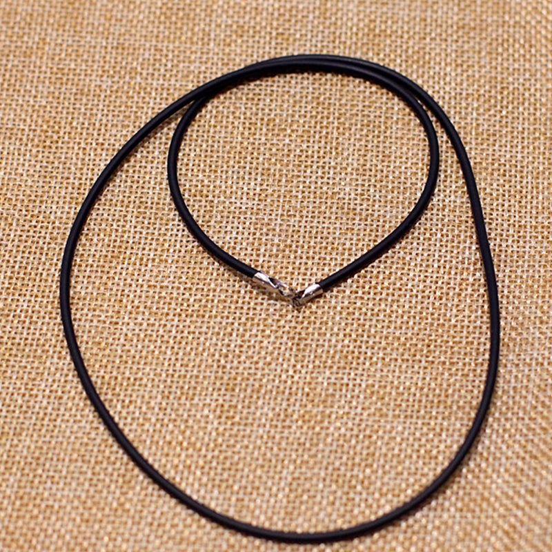 💍 حبل جلد شمعي أسود مع مشبك لصنع القلائد والأساور والمجوهرات - Image 2