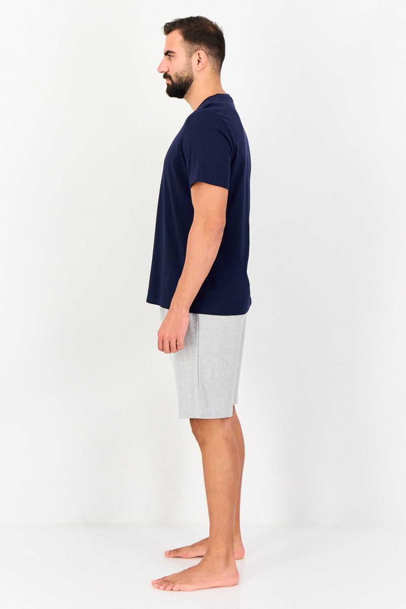 English Factory Men 2Pcs Short Sleeve T-Shirt And Shorts Sleepwear Set, Multicolor - Image 3