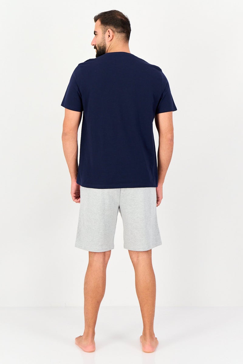 English Factory Men 2Pcs Short Sleeve T-Shirt And Shorts Sleepwear Set, Multicolor - Image 2