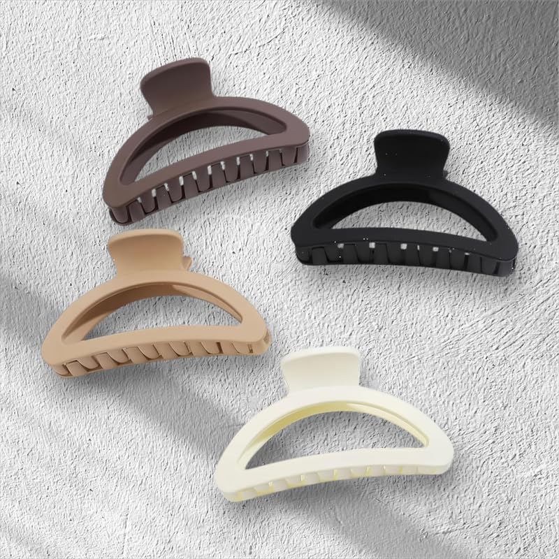 elina Elina 6 Pcs Big Jumbo Hair Claw Clutcher Clips Small Medium Large Matte Color Butterfly For Thick Thin Long Hair Tight Strong Grip Big Barrette For WomenGirls Accessories Assorted 6 Pcs - Image 3