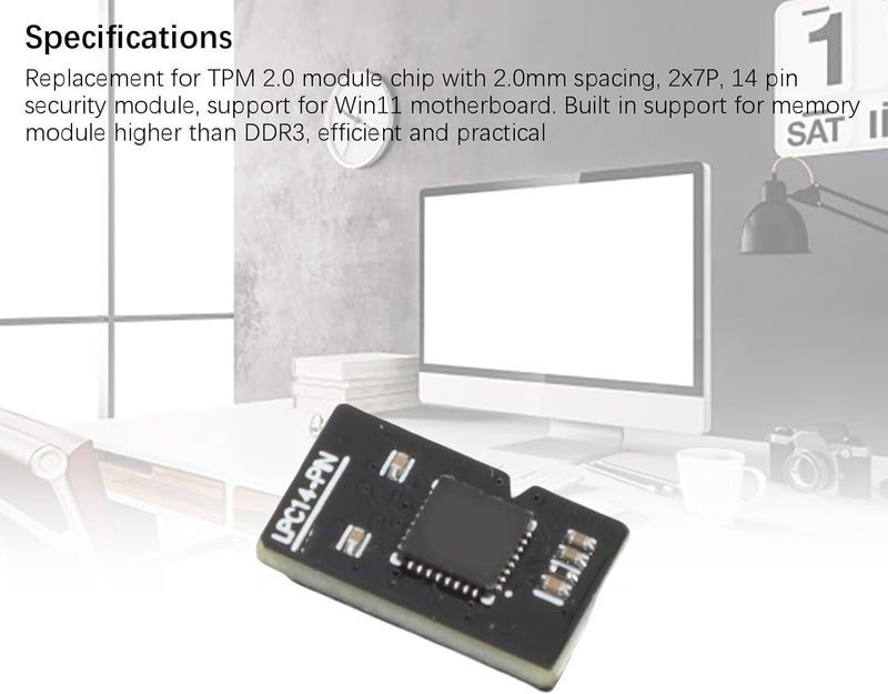 Integrated practical design TPM2.0 Encryption Security Module, 14-1 Pin 2 * 7P TPM Remote Card Encryption Security Module Compatible with 2.0 System for Platform General need oriented design Authorized haulage delivery Closed & open space compatible Carefully selected solid material Safe approved storage space Affordable purchase options Longevity optimized build All climate suitability Gulf market trial optimized design Assorted color options In-Kingdom stored commodity Reliable durability UV resistant Simple upgraded construction Advanced compact design Trendy widespread design Repeated use friendly design Global upgraded practical design Moisture proof Indoor outdoor use Fixed & portable compatible Light precision processed material Remote village delivery cover Slow wear optimized quality - Image 5