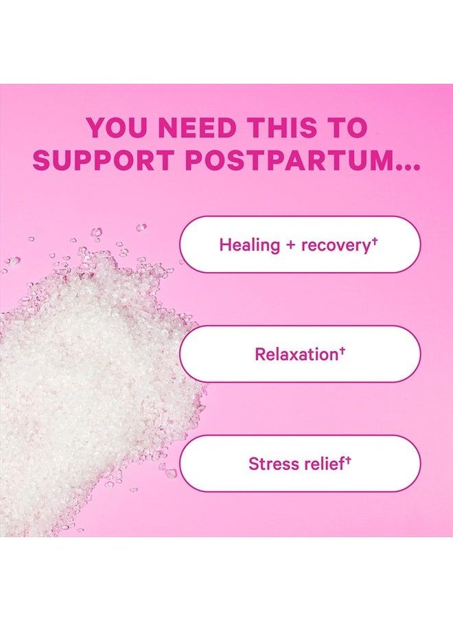 Pink Stork - Postpartum Sitz Bath Soak: Dead Sea Salt for Perineal Care & Cleansing, Postpartum Recovery, Labor and Delivery Essentials, Women-Owned, Unscented, 1 lb - Image 1