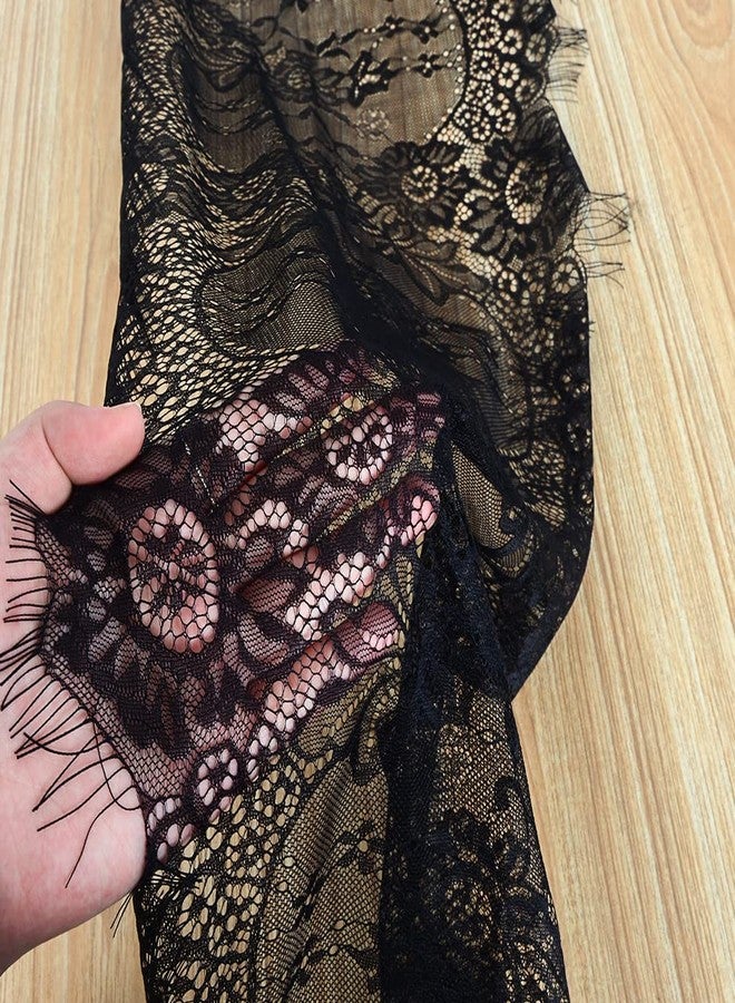 Pardecor Lace Table Runner - 14x120, Black Floral Lace for Wedding, Boho, Rustic & Vintage Decorations - Image 4