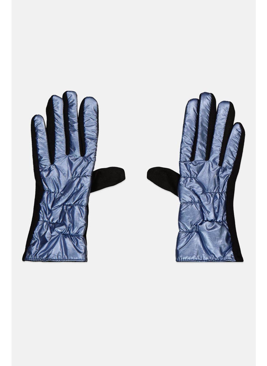 Justin Gregory - Women 1 Pair Classic Quilted Gloves, Blue - Image 1