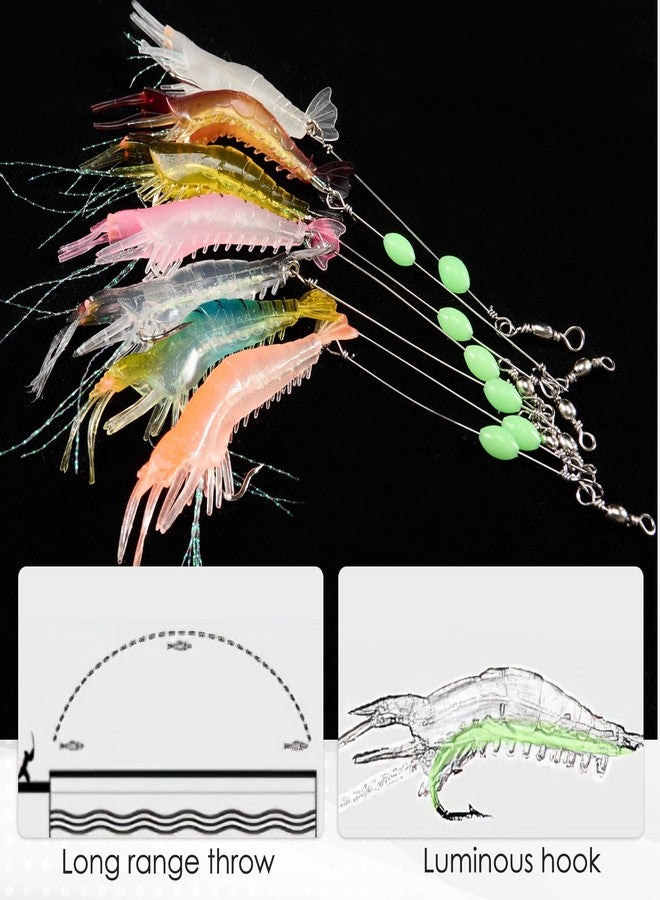 BendJoy® 8PCS Fishing Hook Set with Luminous Bait, Fishing Lures & Bait, Includes Clamps, Connectors & Swivels, Ideal Fish Hook for Day & Night Fishing, All Fishing Accessories - Image 4