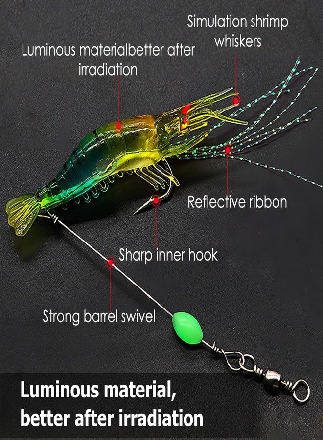 BendJoy® 8PCS Fishing Hook Set with Luminous Bait, Fishing Lures & Bait, Includes Clamps, Connectors & Swivels, Ideal Fish Hook for Day & Night Fishing, All Fishing Accessories - Image 3