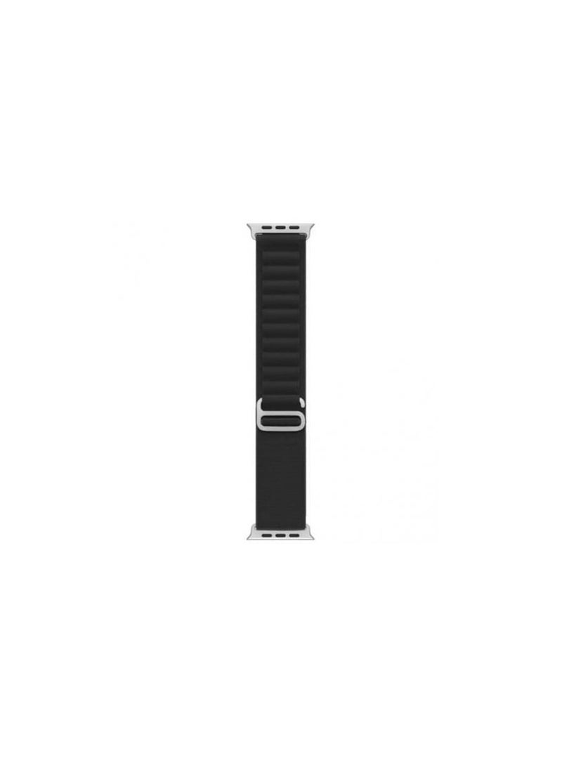 Generic - Alpine Loop For Apple Watch 42/44 Mm Nylon Woven Ring With Sports G Hook Strap Series 6 - Black - Image 1