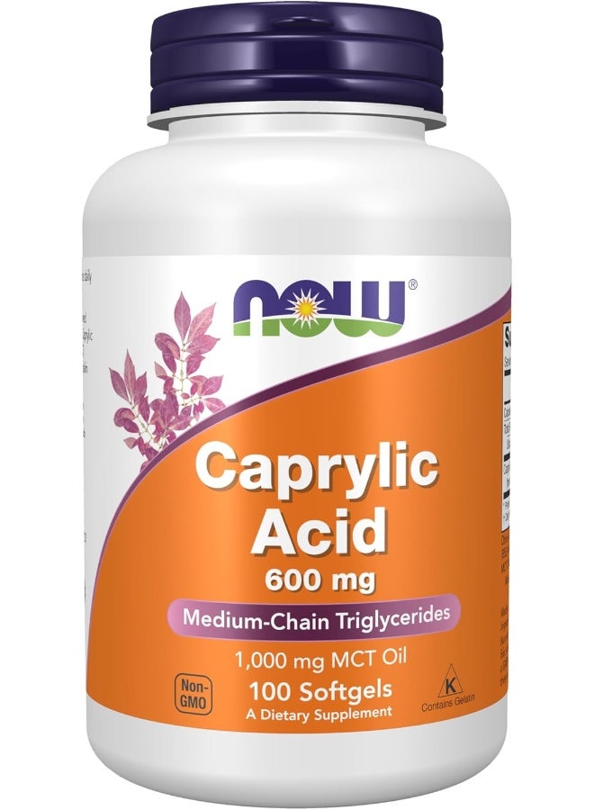 Now Foods Caprylic Acid Dietary Supplement - 100 Softgels - Image 5