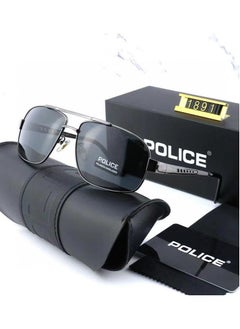 POLICE K9 Polarized Sport Sunglasses for Men Driving Fishing Running with UV 400 Protection Sun Glasses with Gun-Frame Grey Lenses  - Image 1