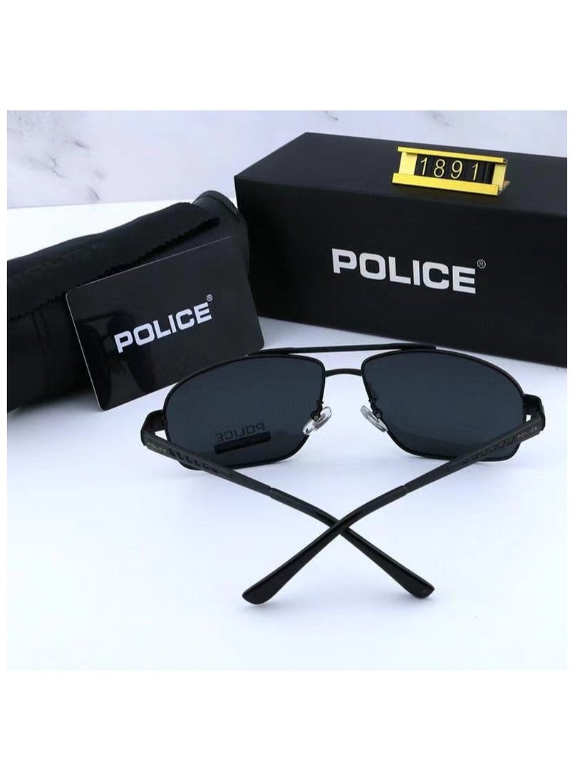 POLICE K9 Polarized Sport Sunglasses for Men Driving Fishing Running with UV 400 Protection Sun Glasses with Gun-Frame Grey Lenses  - Image 2