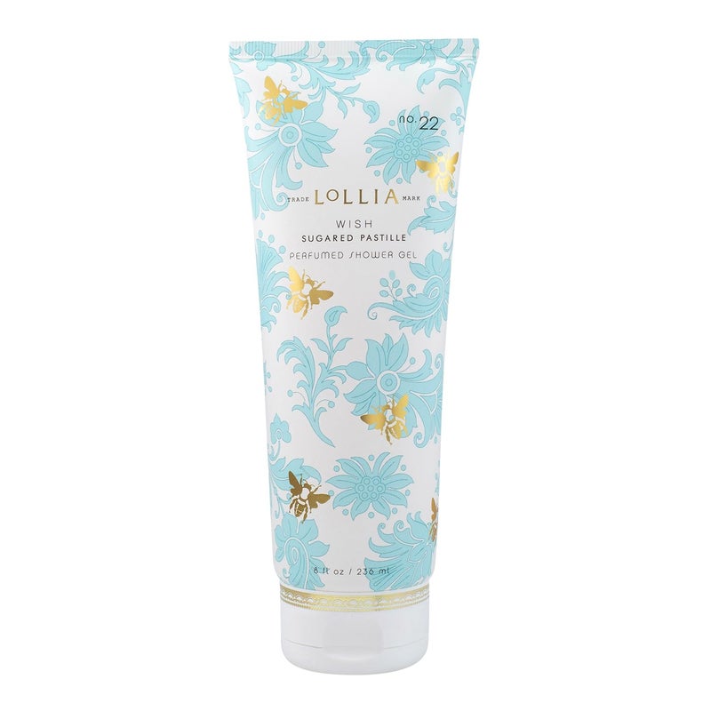 LOLLIA Wish Shower Gel 8 fl oz  Sugared Pastille  Scented Shower Gel Shea Butter Body Wash Bath Wash for Women Moisturizing