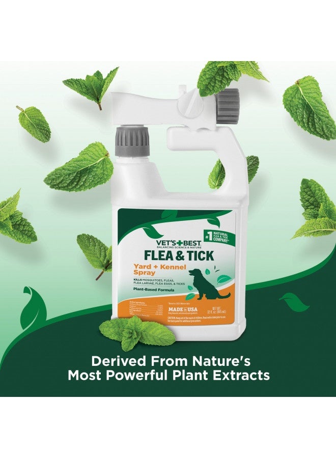 Vet's Best Vet'S Best Flea And Tick Yard And Kennel Spray - Kills Mosquitoes With Certified Natural Oils - Plant Safe With Ready-To-Use Hose Attachment - 32 Oz  - Image 4