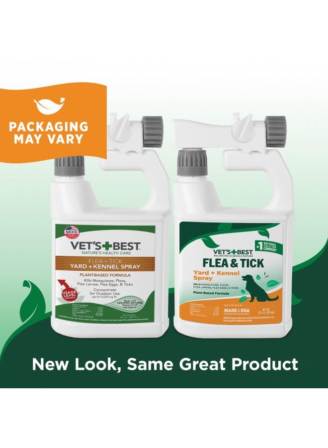 Vet's Best Vet'S Best Flea And Tick Yard And Kennel Spray - Kills Mosquitoes With Certified Natural Oils - Plant Safe With Ready-To-Use Hose Attachment - 32 Oz  - Image 3