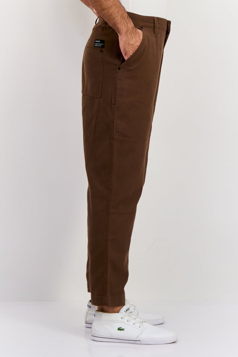 Hurley Men Relaxed Fit Solid 17,5 Inseam Straight Pants, Brown  - Image 2