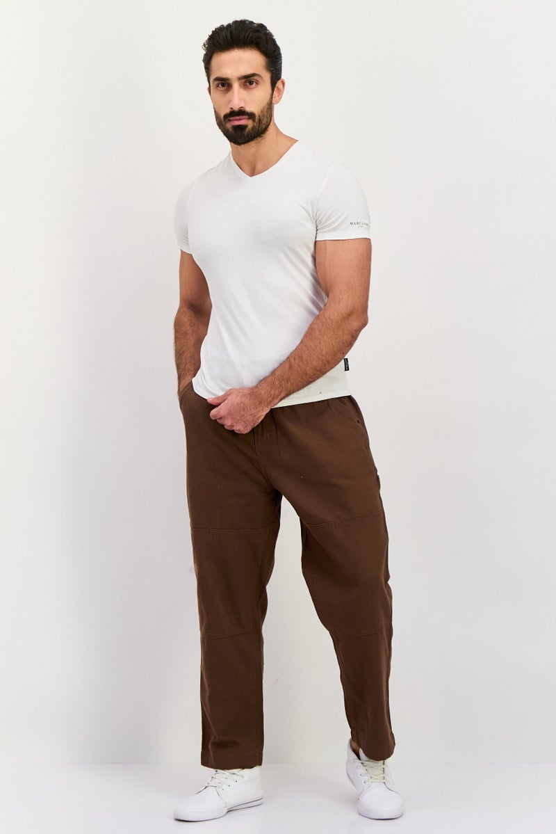 Hurley Men Relaxed Fit Solid 17,5 Inseam Straight Pants, Brown  - Image 4
