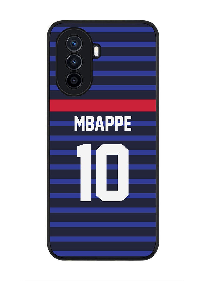Stylizedd Rugged Black edge case for Huawei Nova Y70  Slim fit Soft Case Flexible Rubber Edges Anti Drop TPU Gel Thin Cover - Football Team - France Player Name - Mbappe - Image 1