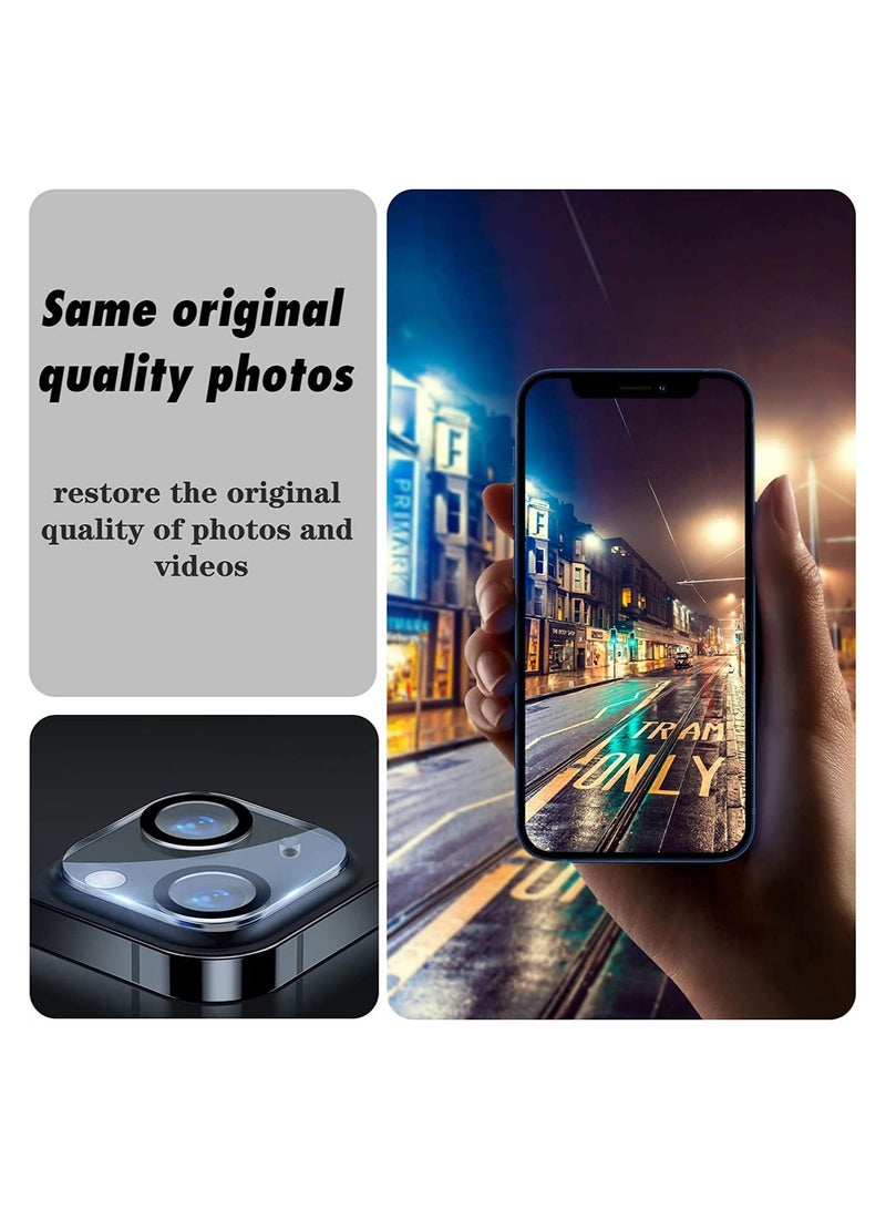 Rock Pow Camera Lens Protector Designed for iPhone 14/14plus Ultra HD Clear Tempered Glass Camera Lens Cover Anti-Scratch Easy to Install  - Image 2