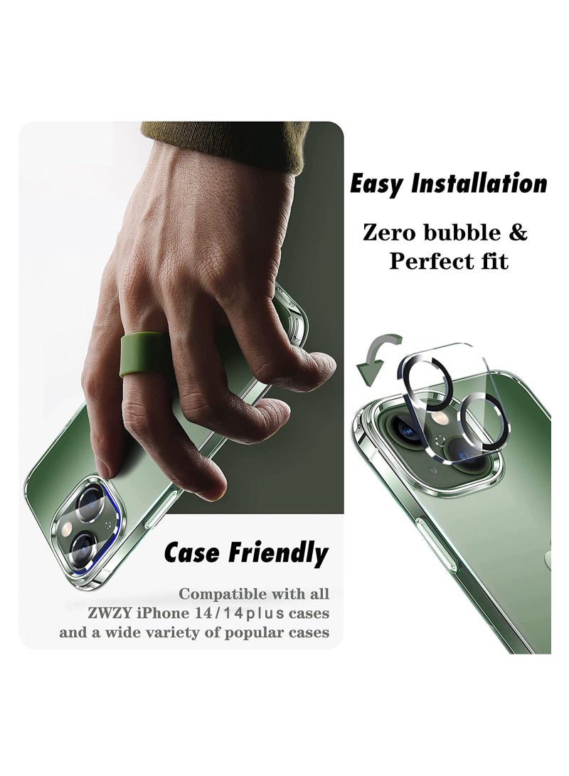 Rock Pow Camera Lens Protector Designed for iPhone 14/14plus Ultra HD Clear Tempered Glass Camera Lens Cover Anti-Scratch Easy to Install  - Image 4
