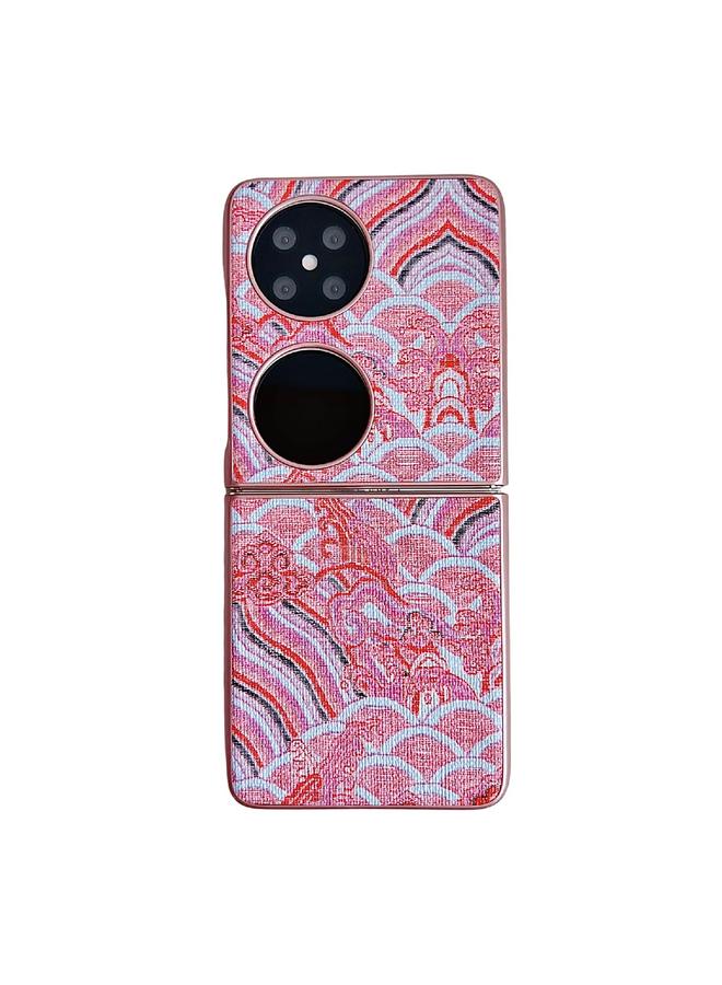 Zaboon Case For Huawei P50 Pocket Propitious Clouds Embroidery Full Coverage Phone Case - Image 1