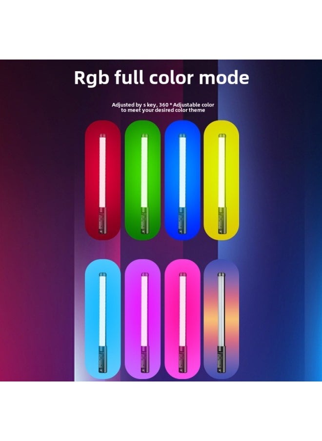 Generic - Shooting Multi-function Stick Lamp Portable Fill Light Stepless Dimming High Display Finger Three RGB Long Endurance Photography Fill Light-Light Source Color:Rgb Digital Display Rod Light (with Baffle) - Image 1
