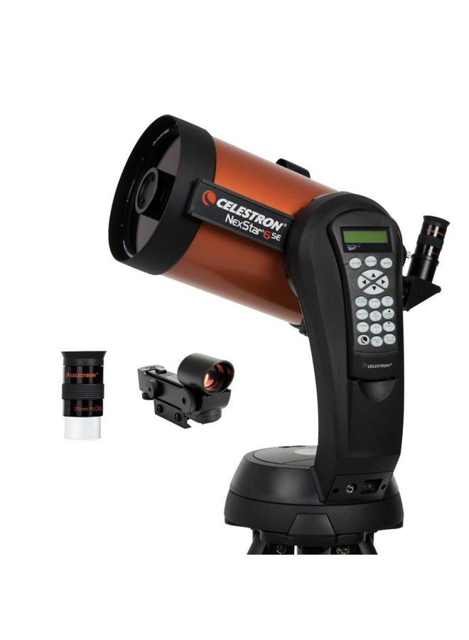 Celestron 11068 NexStar 6SE Computerised Schmidt-Cassegrain Telescope with Fully Automated Mount, SkyAlign Technology and XLT Coating, Black/Orange - Image 1