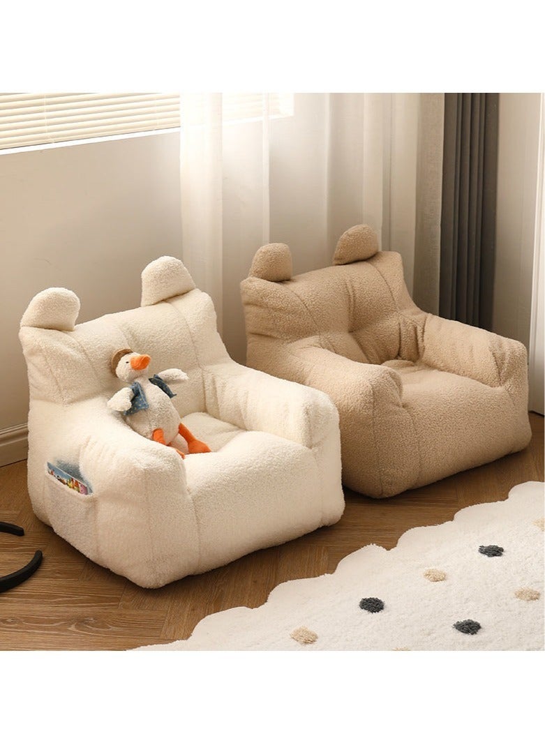 Generic Bean Bag Chair for Kids - Stuffed Animal Storage Bean Bag - Children Sofa Cute Small Bean Bag Chair with Filling Fleece Floor Seat Armchair Boy Girl Bedroom Couch Kids Furniture - Image 4