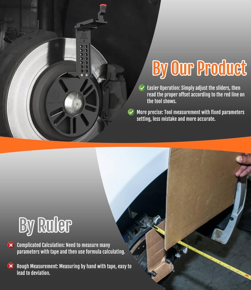Alpha Rider Universal Wheel Fitment Offset Tool for 13 to 20 Inch Wheels - Image 3