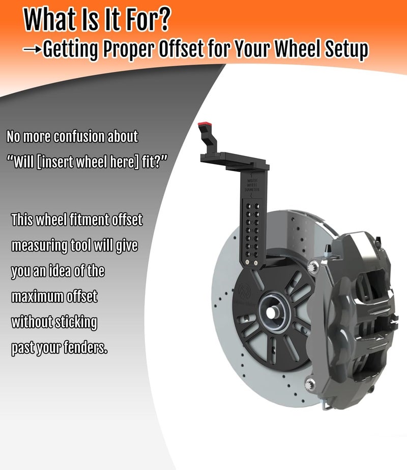 Alpha Rider Universal Wheel Fitment Offset Tool for 13 to 20 Inch Wheels - Image 2