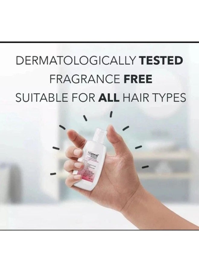 Nizoral Anti Dandruff Treatment Shampoo 60ml, Treats and Prevents Dandruff, Clinically Proven to Control Itchy and Flaky Scalps, Hair Care  - Image 2